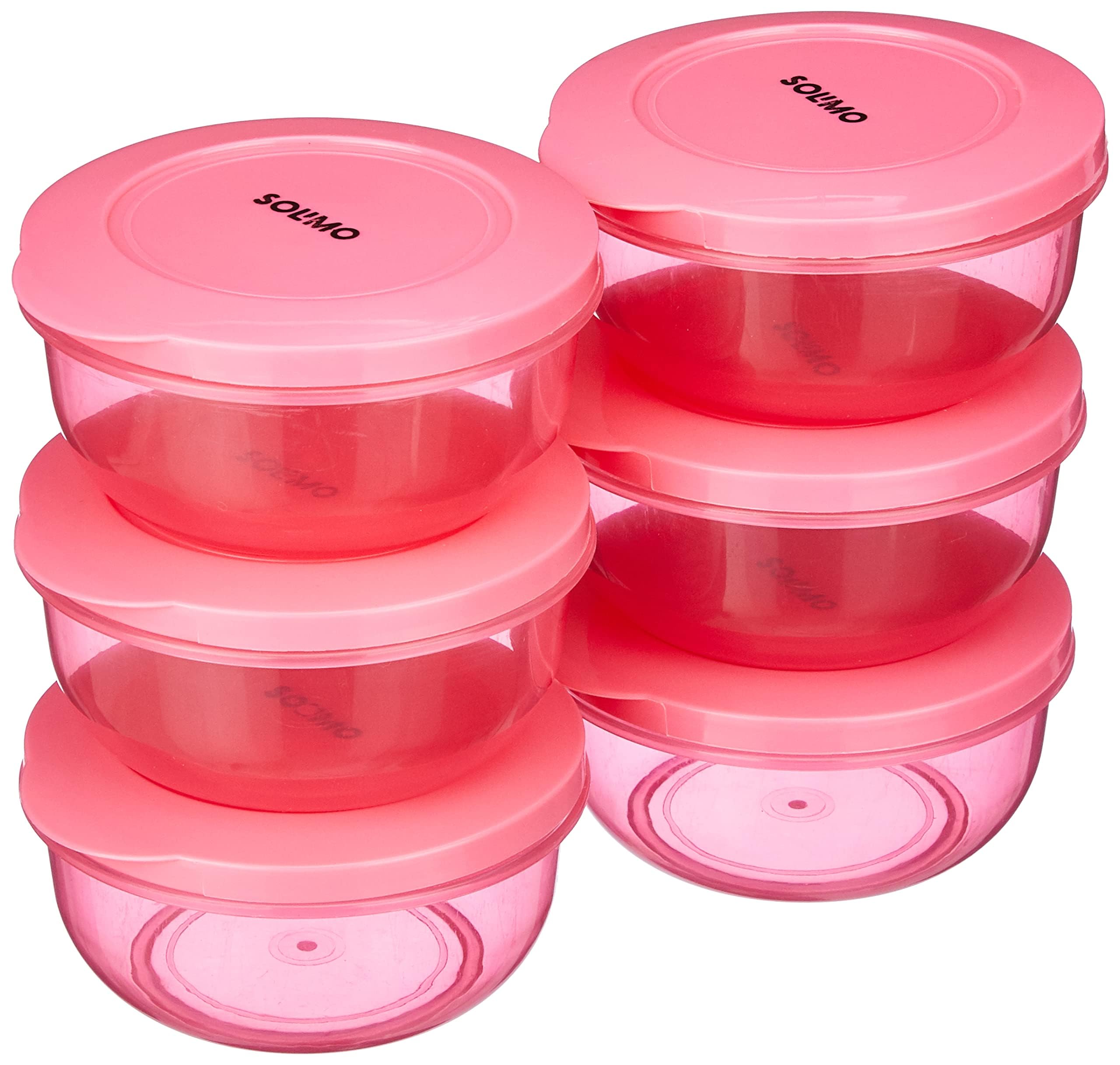 Amazon Brand - Solimo Nestable Round Container 400 Ml Set Of 6, Pink - Plastic (B0BXWQMBL6) Amazon Price History, Amazon Price Tracker