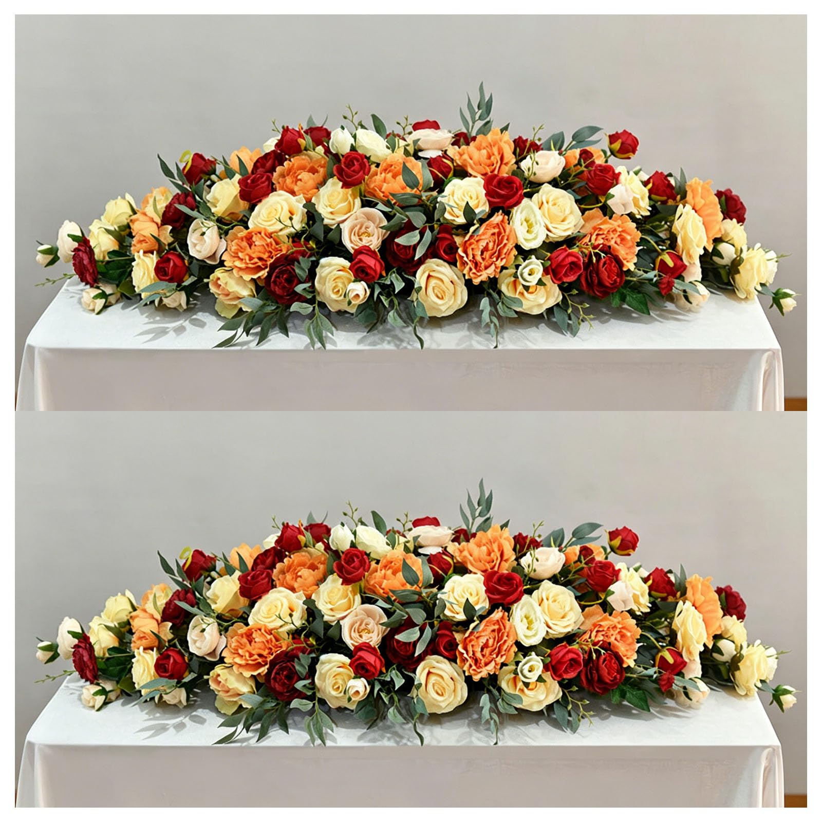 Business Venue Floral, Corporate Table Decor, Office Meeting Arrangement, Faux Floral Decoration For Events And Offices, Business Venue Setup, Corporate Meetings, Hotel(Size:100*40*25cm,Color:A-2 PCS)
