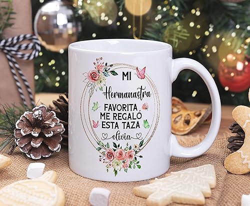 Miniatura 7 de PREZZY Mi Hija Favorita Me Regaló Esta Taza de café Personalizados en Español Feliz Día de la Madre Regalos para el Día de la Madre para mujeres,