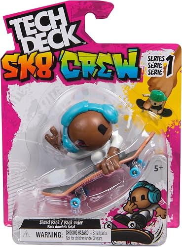 TECH DECK Sk8 Crew Single Pack Mini Skateboard (Styles May Vary)