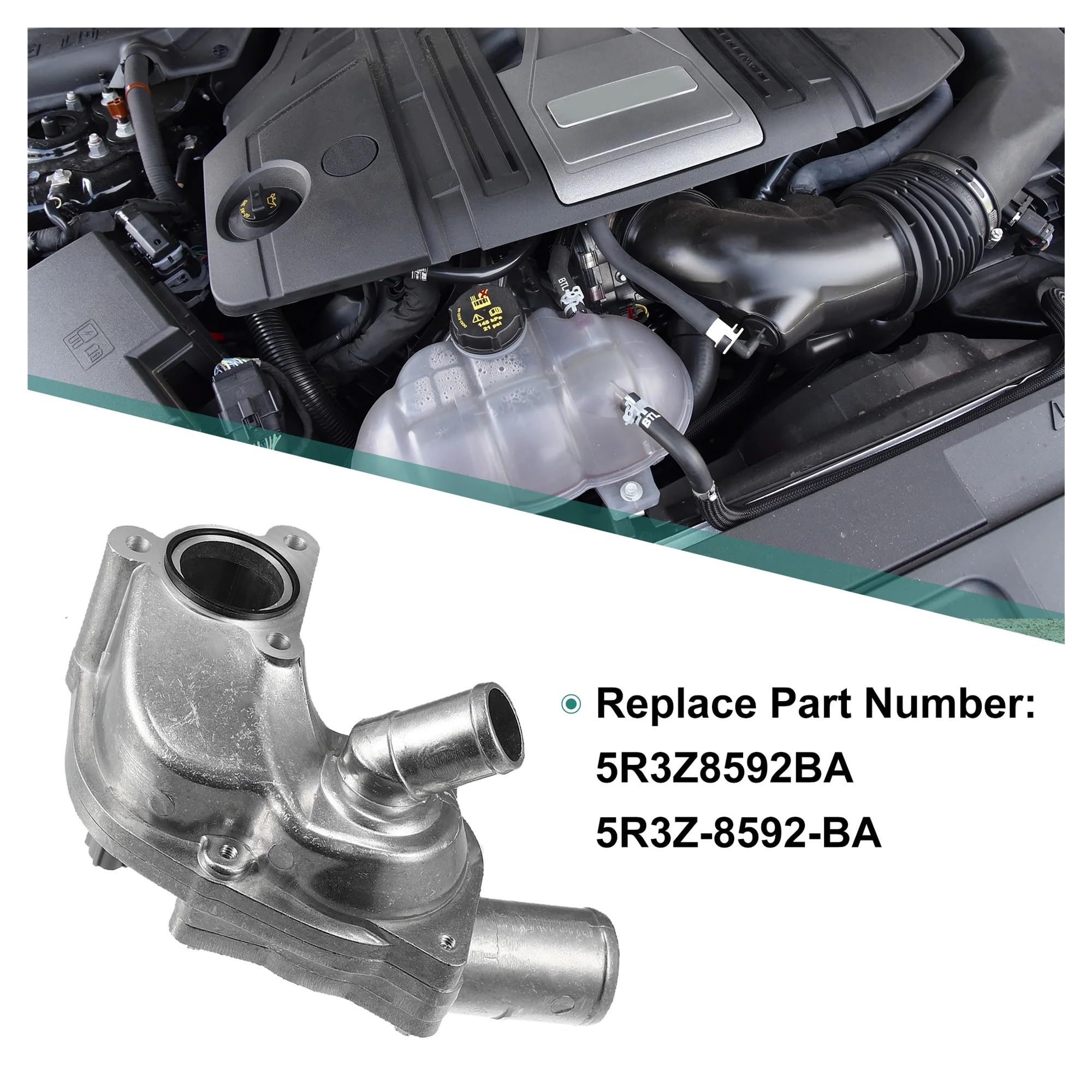 do Mustang 4 0L 2005-2009 akcesoria samochodowe zespół obudowy termostatu płynu chłodzącego silnika 5R3Z8592Ba