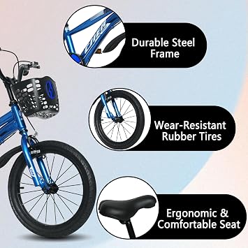 DEYGIA Kids Bike, 14 16 20 Inch Kids' Bicycles with Training Wheels/Kickstand for Boys and Girls Ages 3-12 Years, Sports Bicycle for Kids, Easy Assembly, Multiple Color Option