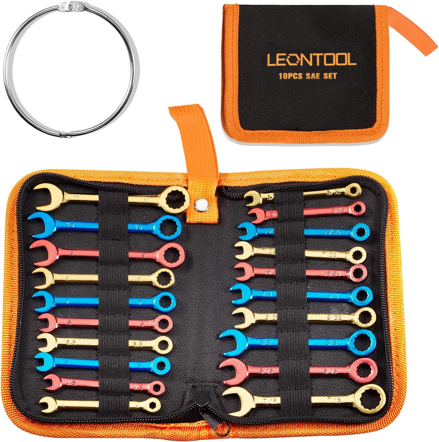 LEONTOOL Small Combination Wrench Sets Metric and Standard 20 PCS 4