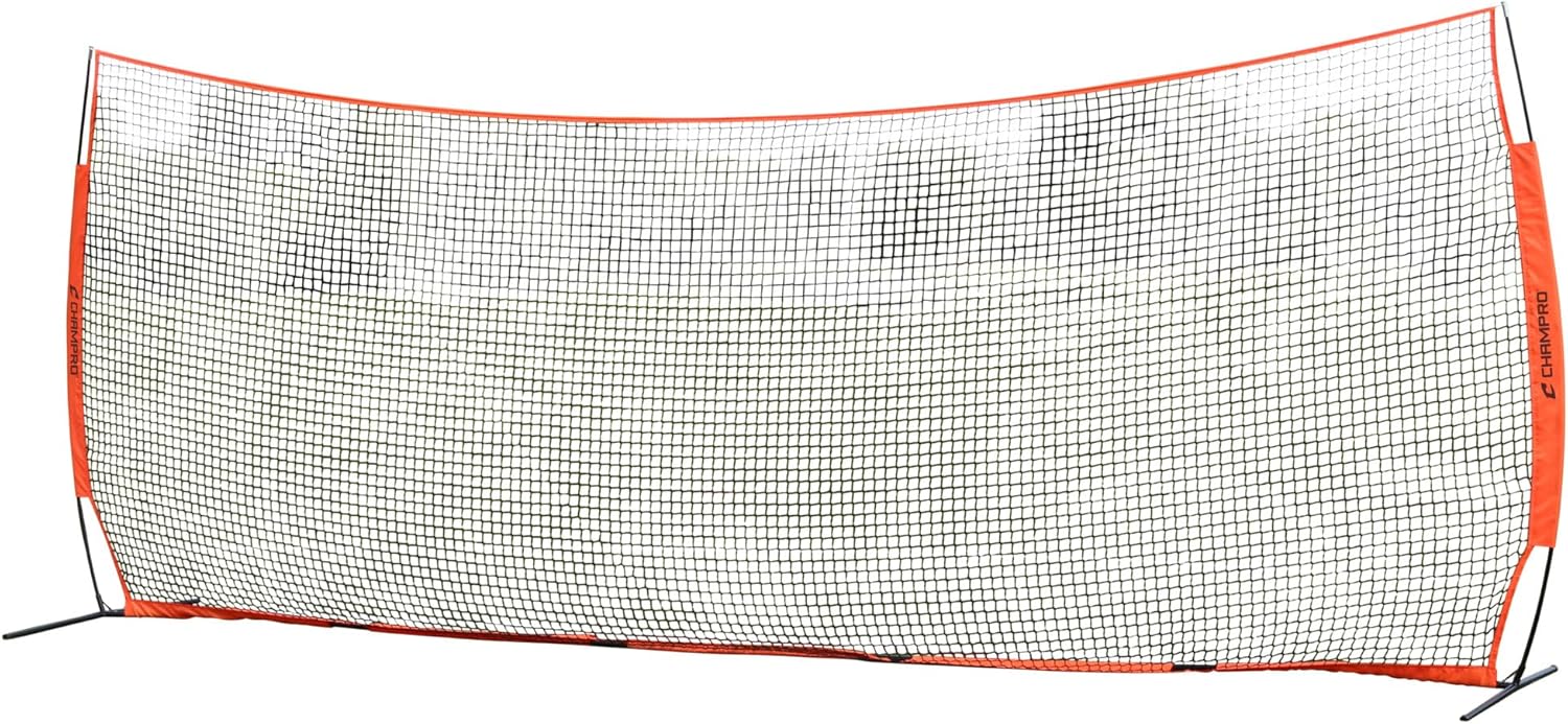 Champro MVP Multisport Oversized Portable Barrier (20’ x 8’), NLB,Orange, Black