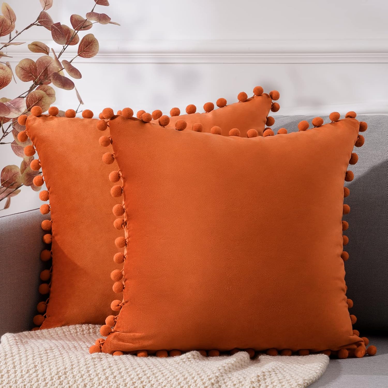 Top Finel Fall Decorative Throw Pillow Covers 20 x 20 Inch