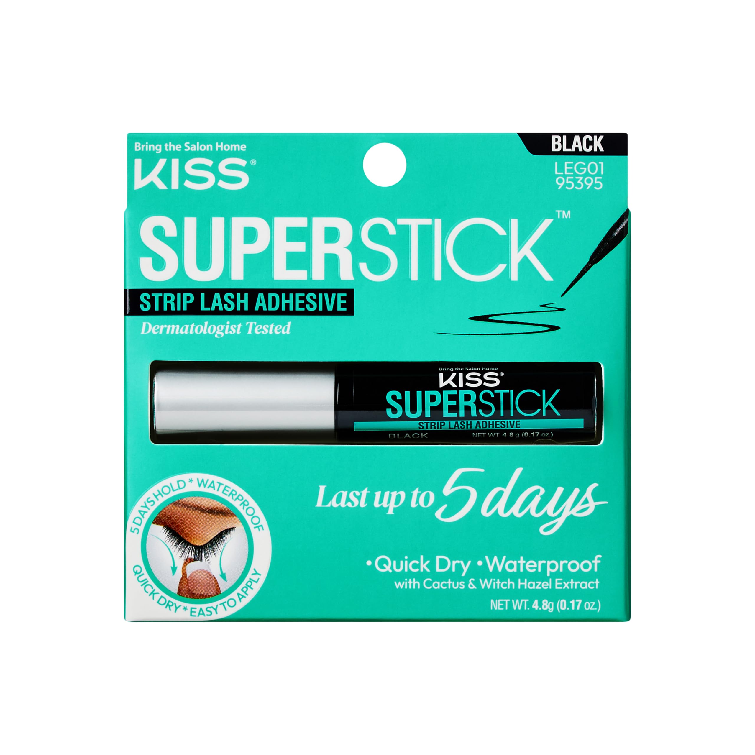 Amazon.com: Kiss SuperStick 5-Day Extended Wear Strip Lash