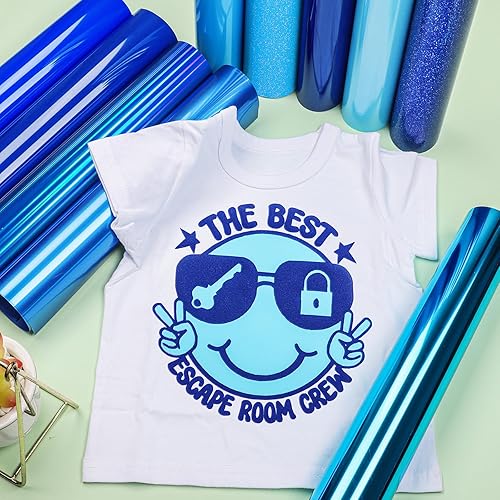 Miniatura 7 de GIRAFVINYL Paquete de vinilo termotransferible de color macaron de 12 x 12 pulgadas, 14 colores pastel surtidos HTV para camisetas, ropa, fácil de