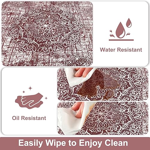 Miniatura 2 de Lahome Alfombra de cocina acolchada antifatiga 2 piezas, cómodas alfombrillas de cocina para el suelo, alfombra de cocina antideslizante resistente