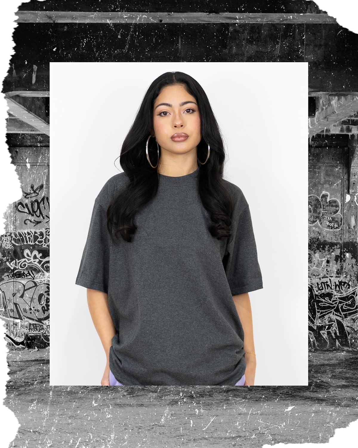 FB County Heavy Hard T-Shirt – 100% Cotton Heavyweight T-Shirts for Men & Women, Crew Neck, 6 Pack