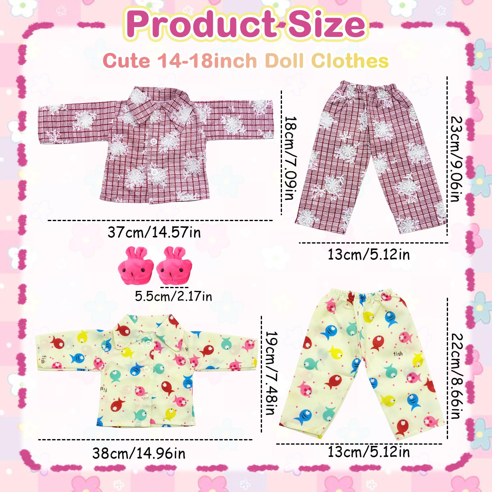 5 Pcs Doll Clothes Compatible with 14-18 inch New Born Baby Dolls - Image 2