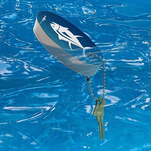 Miniatura 3 de GRAPHICS & MORE Pesca de atún pescador flotante llavero de espuma ovalada barco de pesca boya clave flotador