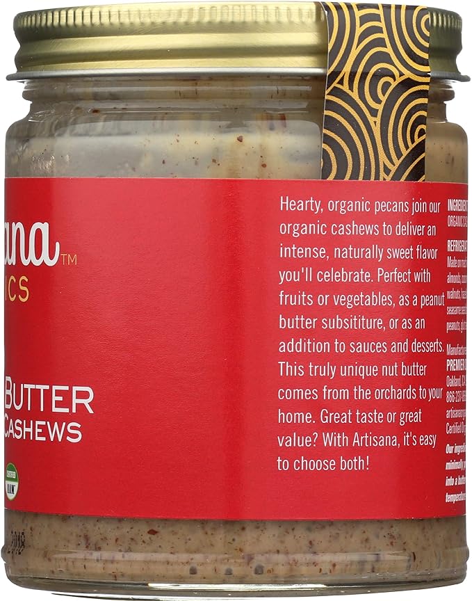 Mantequilla de Nueces Pecan Orgánica Cruda Artisana, 8 Onzas miniatura 8