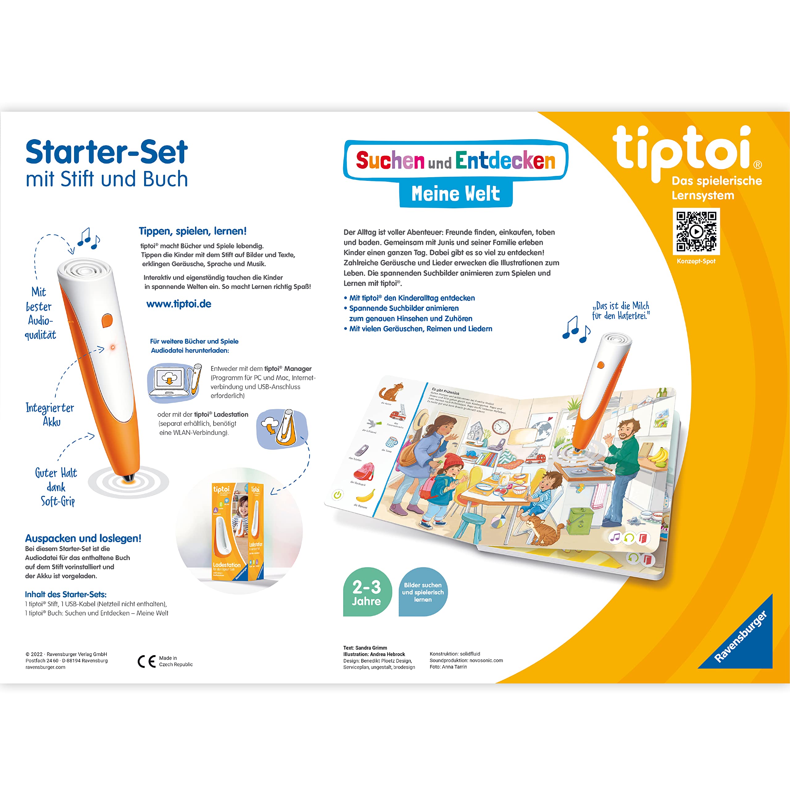 Ravensburger tiptoi Starter-Set 00112 Stift und Bilderbuch Suchen und Entdecken Meine Welt Lernspiele für Kinder ab 2 Jahren
