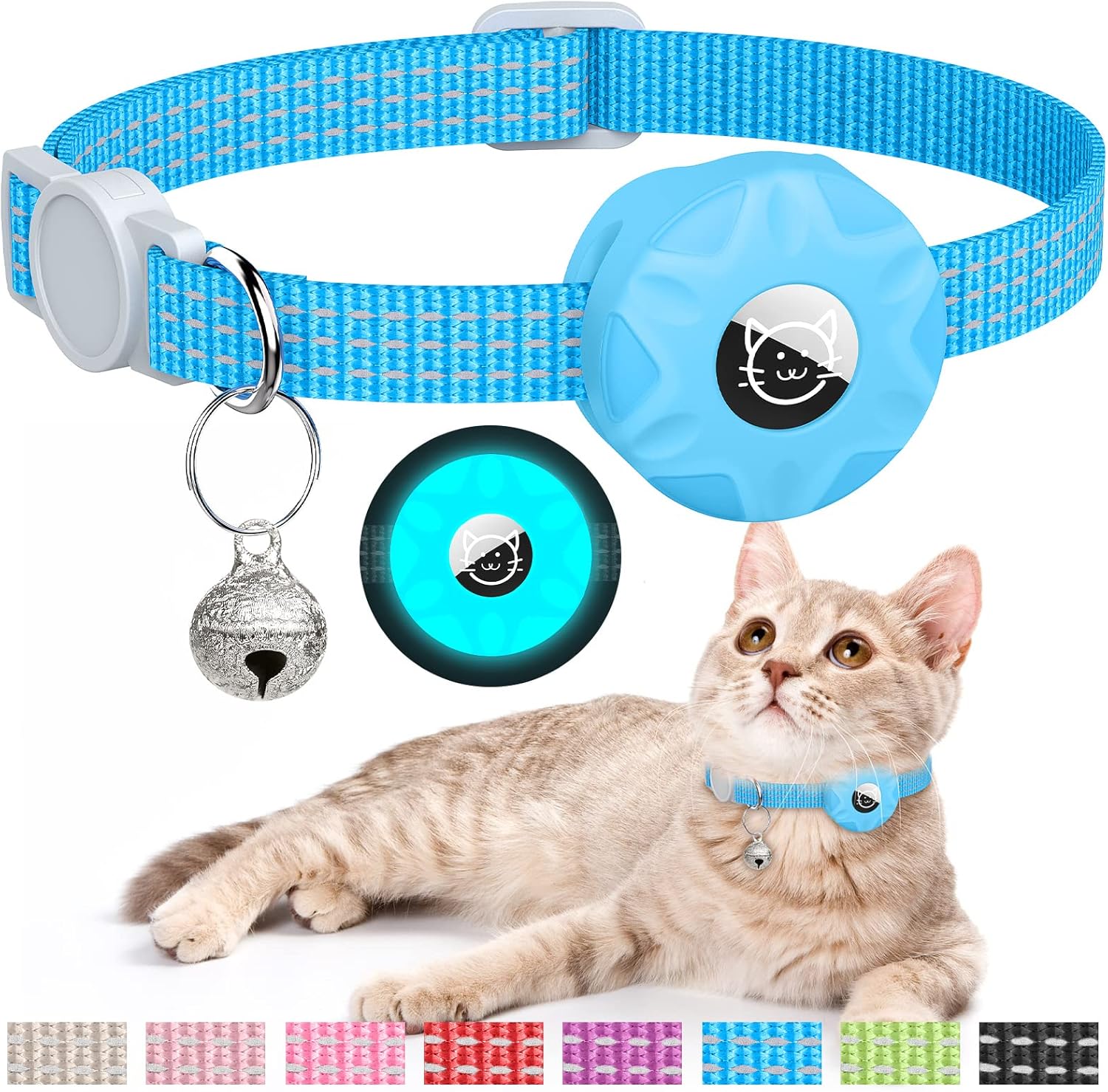 Pet Supplies AirTag Cat Collar, Reflective Kitten Collar Breakaway