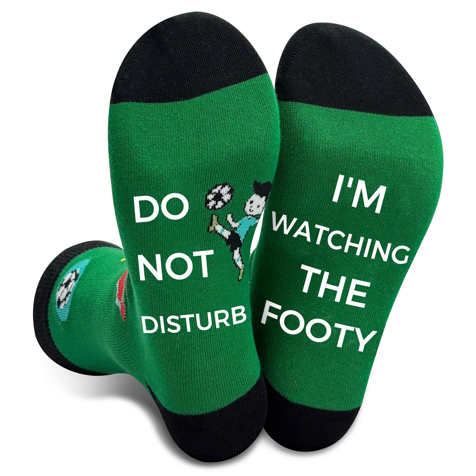 Si Tu Vois Ça Unisex Football-Green Novelty Socks Gifts Men's Sock Women's Funky Socks Mens Cotton Calf Creative Personalised Socks Thanksgiving Day Mother's Day Birthday Christmas Father's Day Boyfriend Football Gifts Uk 7-11