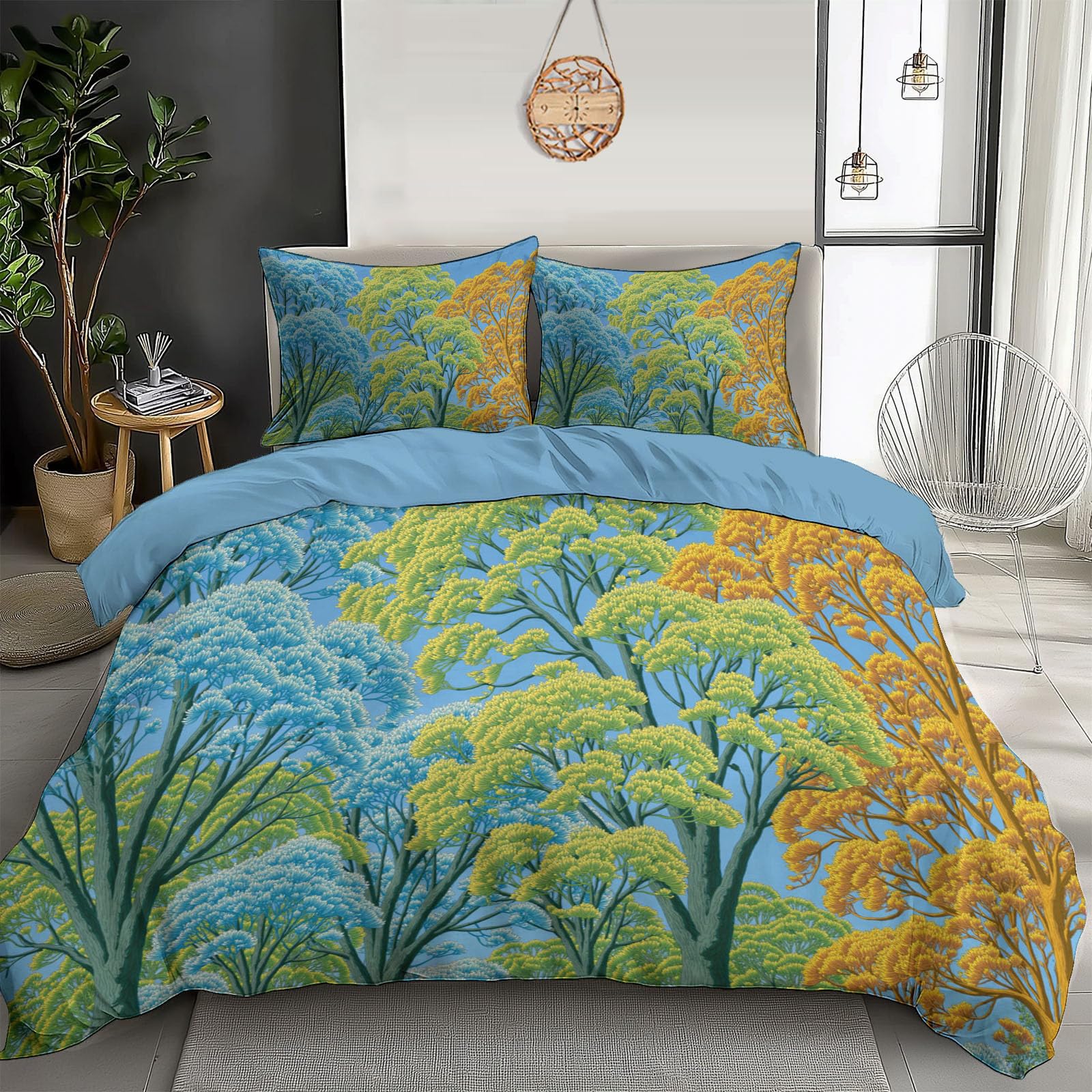 Housse de couette 200x200cm en microfibre imprimée avec fermeture éclair