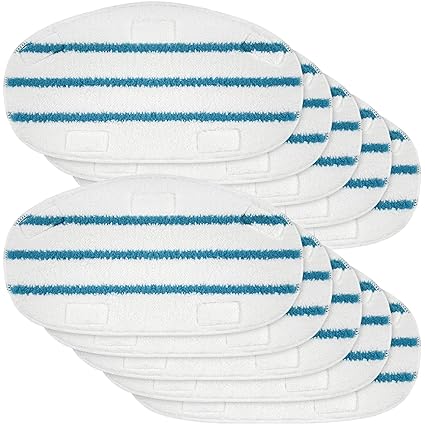 MXZONE 10 Pack Replacement Steam Mop Pads Cleaning Pad Fit PurSteam ThermaPro 10-in-1