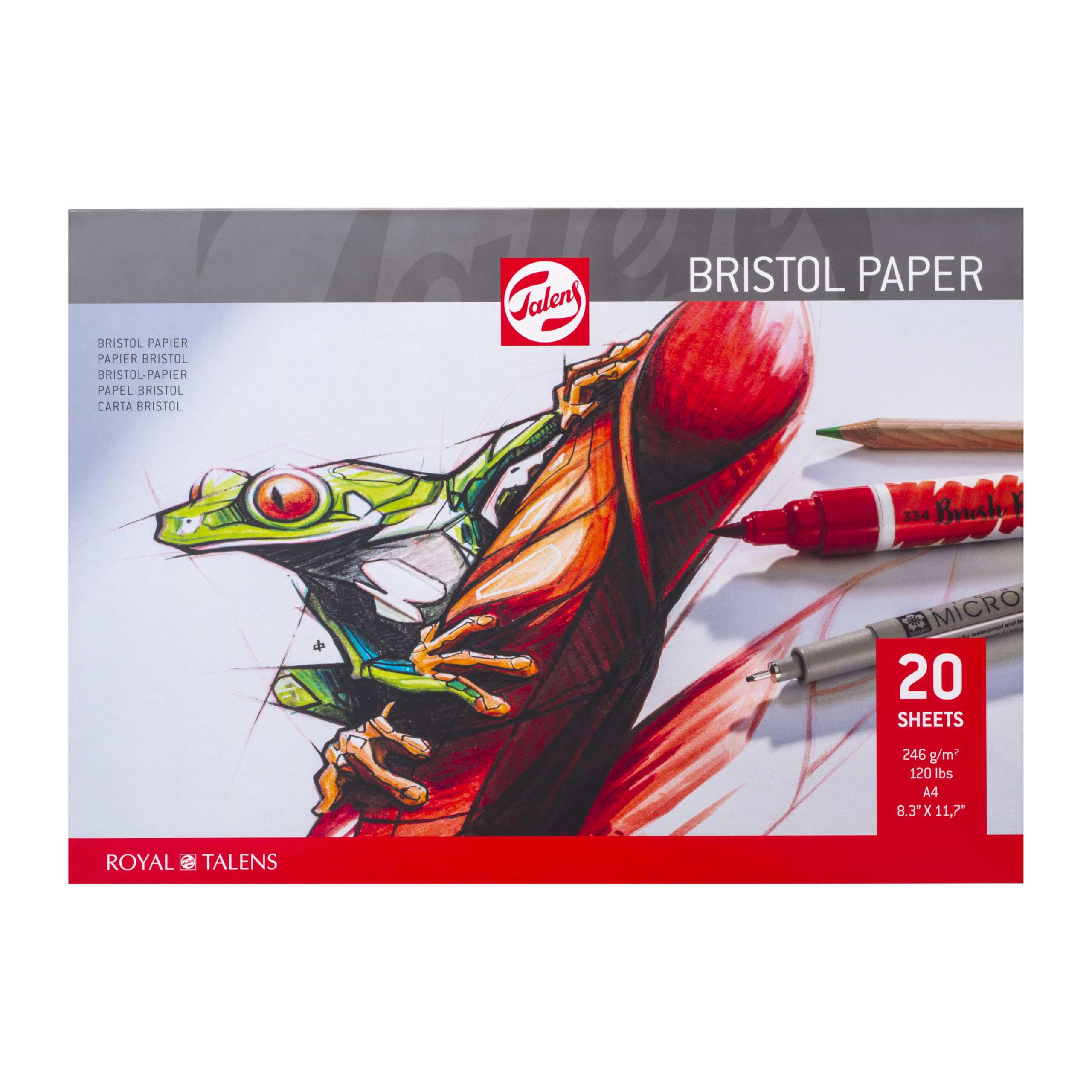 Bristol Talens Paper 20 arkuszy papieru 246 g/m², sklejone poprzecznie