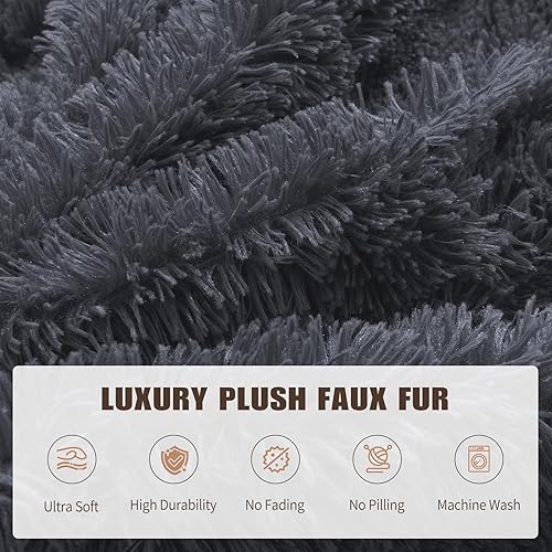 Miniatura 6 de Bean Bag Cover (No Filler) Soft Faux Fur Stuffed Animal Bean Bag Storage, Fluffy Plush Bean Bag Chair Cover Washable, Comfy Bean Bag Covers for