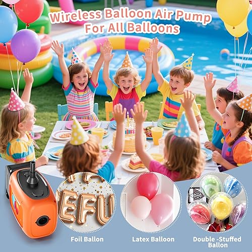 Miniatura 4 de Cordless Safe Balloon Pump 3-in-1 Electric Air Pump, Mylar Balloon Inflation, Quick Inflator Deflator for Pool Floats Air Beds, Compatible with