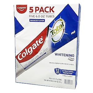 Colgate Total Whitening Toothpaste 6 Ounce Pack of 5