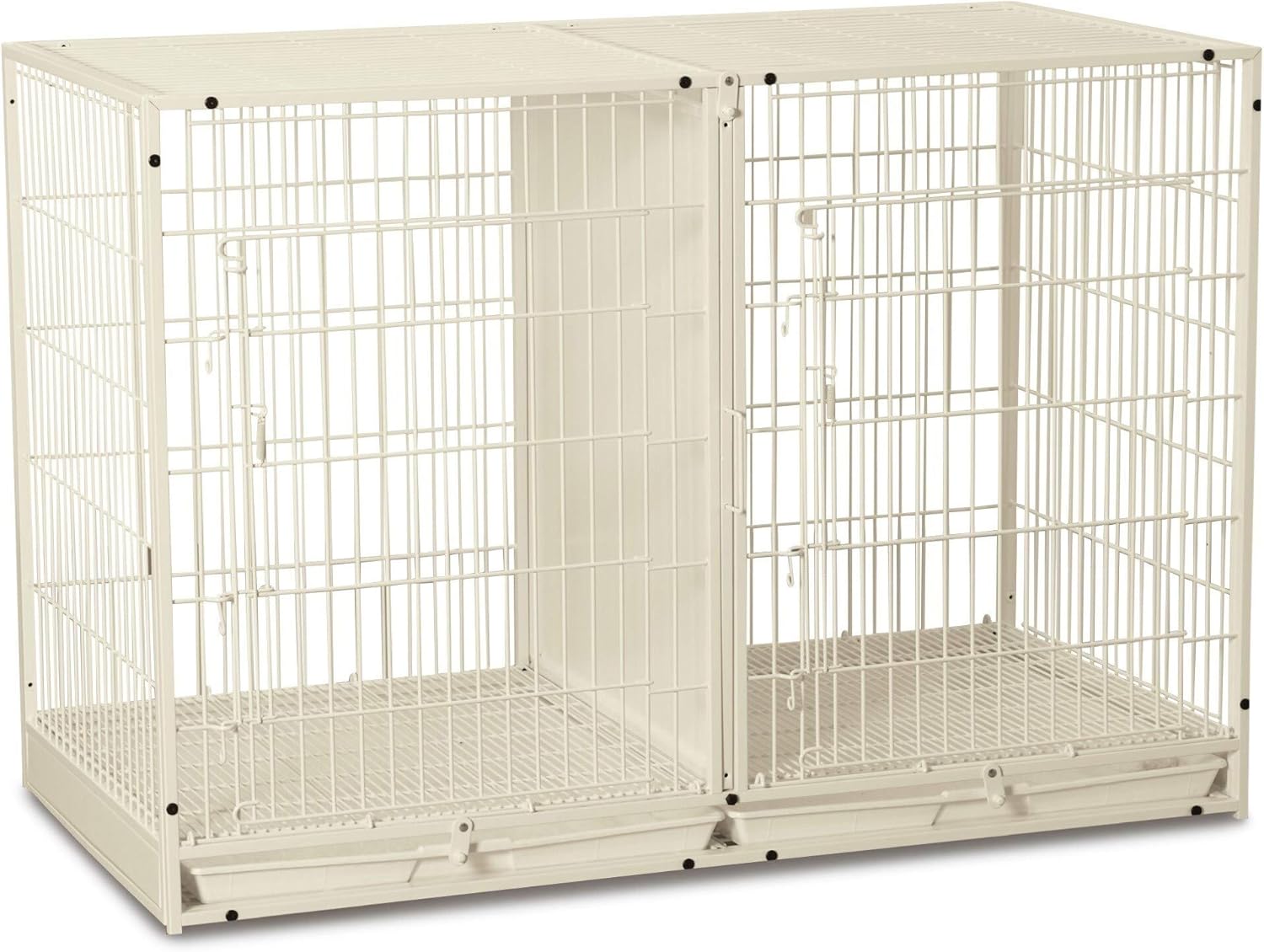 ProSelect Steel Modular Pet Cage with Plastic Tray, X-Tall, Ivory