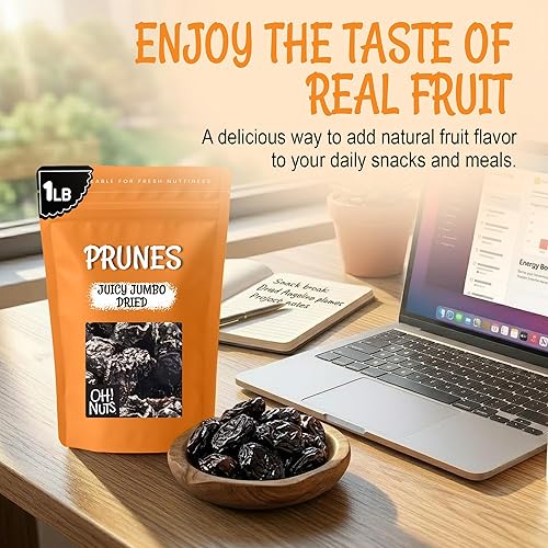 Miniatura 4 de Oh Nuts - Ciruelas secas sin hueso 1 libra - Frutas secas Jumbo Sin azúcar añadido Bocados de frutas deshidratadas Empaquetado en bolsa