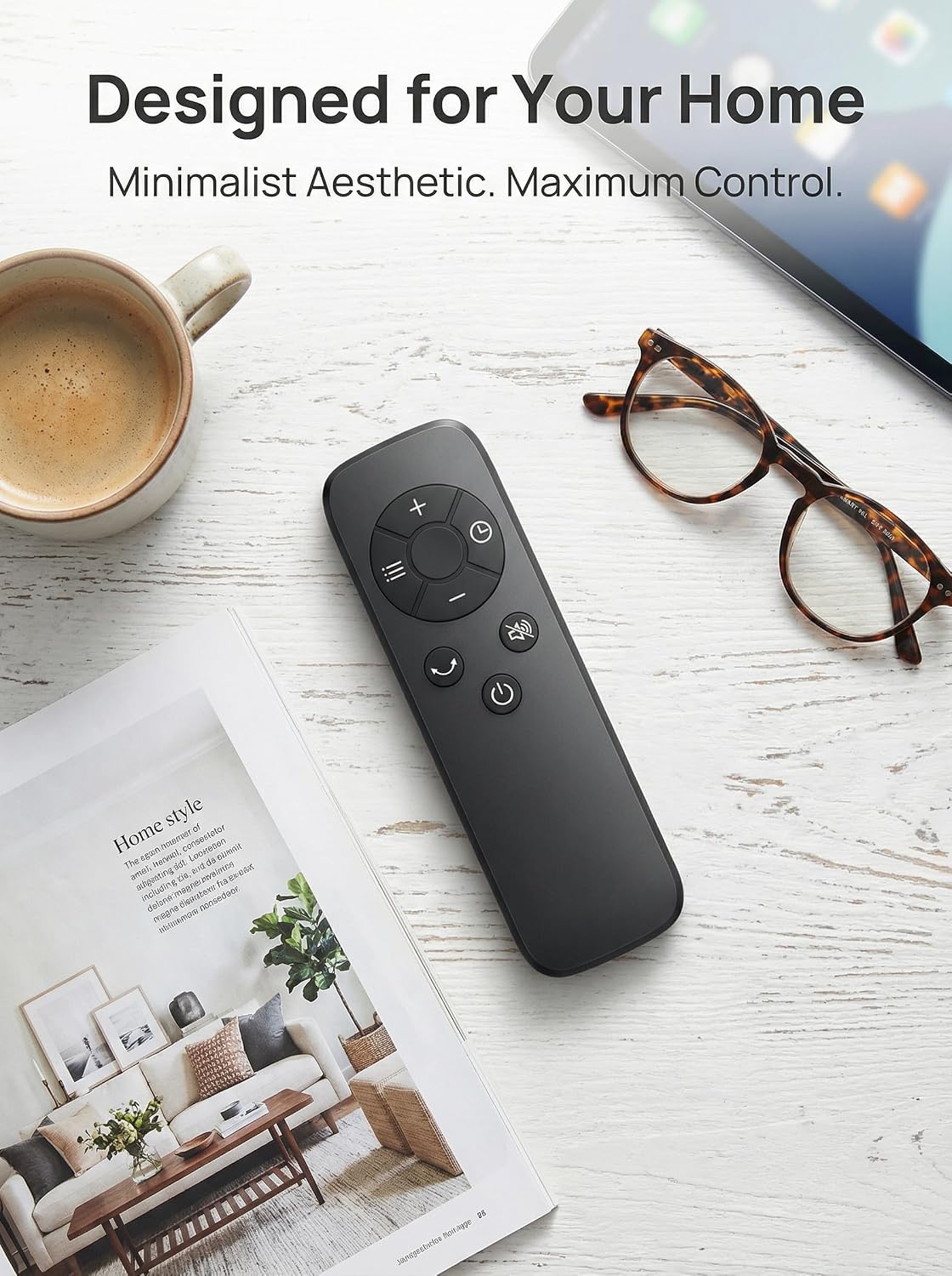AWO Replacement Remote Control Compatible for DREO Tower Fan DR-HPA001,Standing Bladeless and Smart Oscillating Quiet Floor Fan