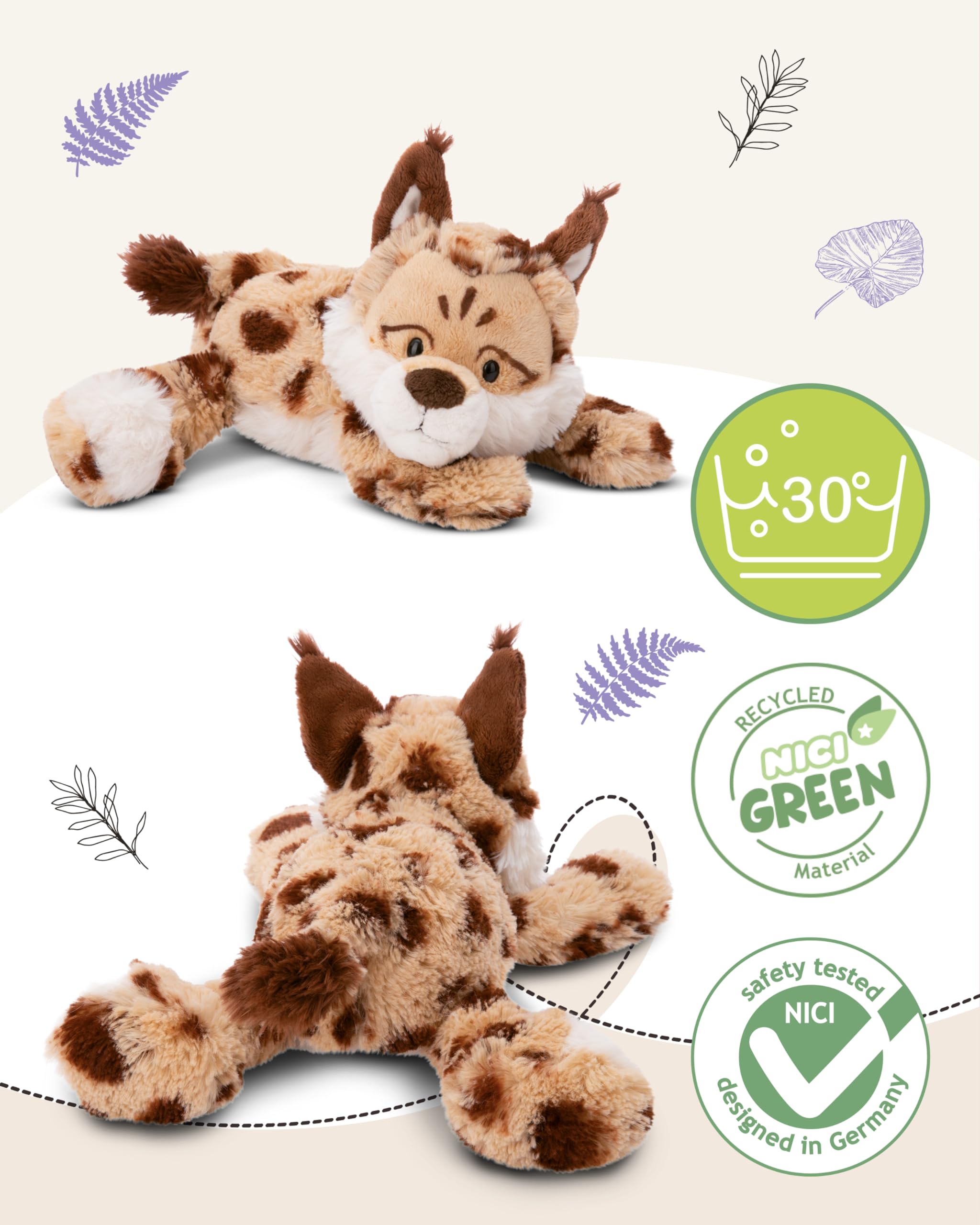 NICI Lemur Ruffi Kuscheltier 18 Cm – Nachhaltiges Plüschtier Aus Recyceltem Material (grau)