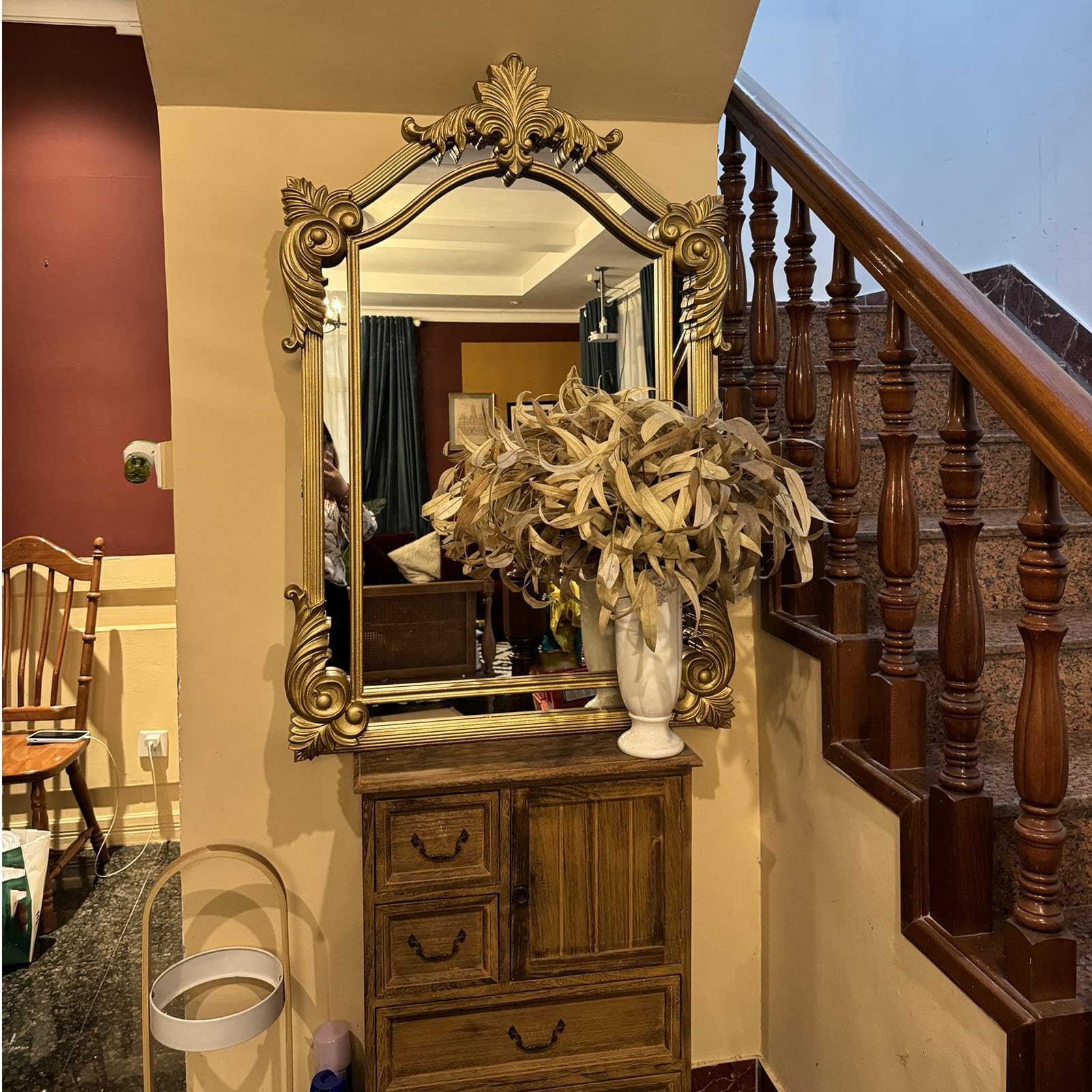 ゴールド アンティーク 壁掛け ミラー ヴィンテージ Amazon.co.jp: ビンテージ装飾的な壁ミラー、 ゴールド装飾壁掛け