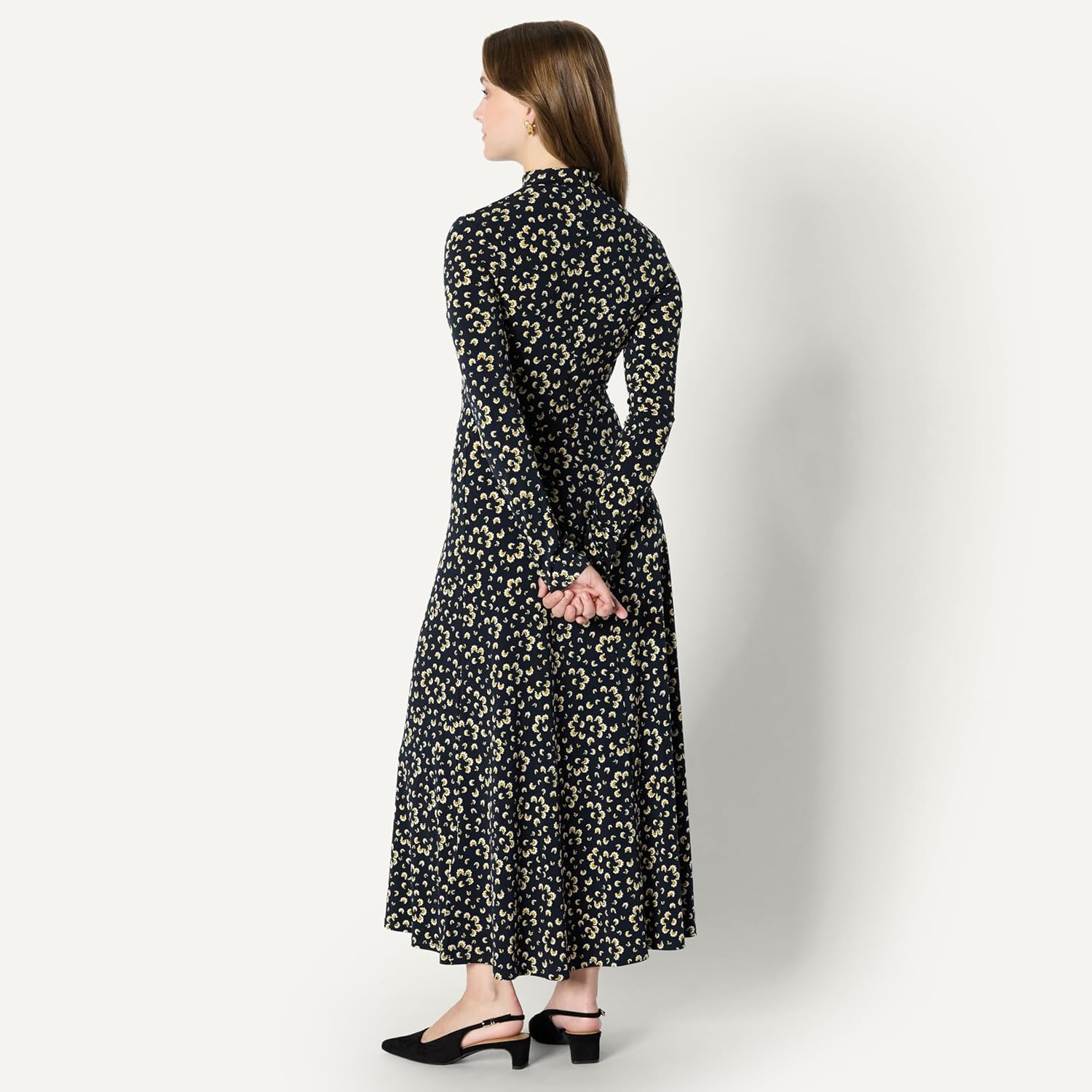 Amazon Essentials Women's Fit and Flare Long-Sleeved Short Maxi Dress - Image 2