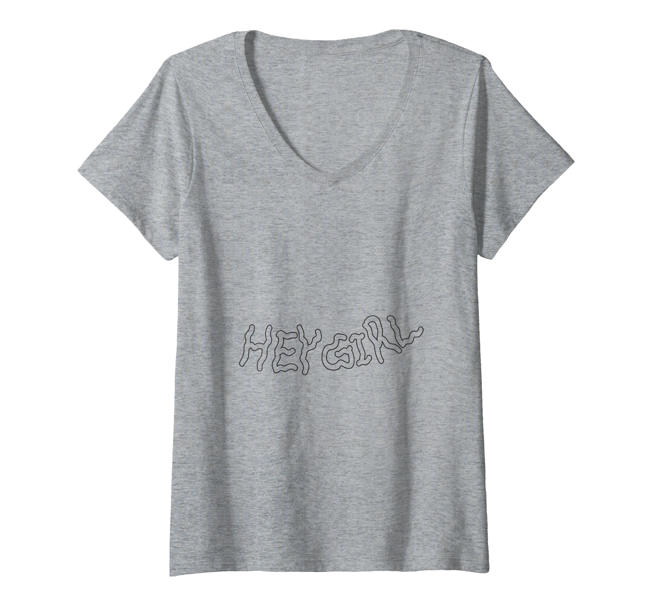 Womens Lady Gaga Official Hey Girl V-Neck T-Shirt
