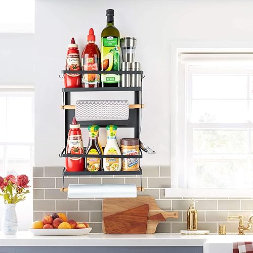 Miniatura 4 de MyLifeUNIT Estante magnético para especias para refrigerador, organizador de especias móvil para refrigerador y almacenamiento para armario de
