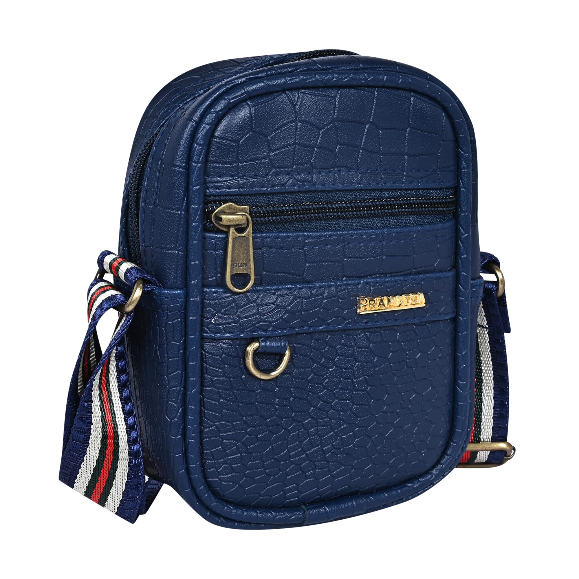 Crocodile Leather Small Sling Bag for Men | Chest Slinger bag | Crossbody Bag| Side Bag Men | Mini Leather Slings | Corporate Gift Item | Passport Document Sling.-image-31
