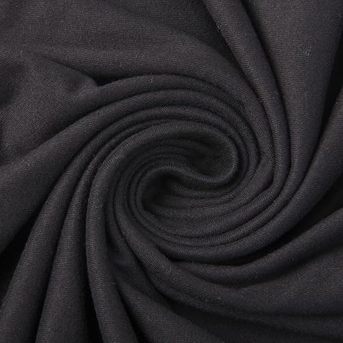 David Angie Tela de punto de poliéster de doble cepillado, color sólido, elástico en 4 direcciones, tela de punto de elastano, tela DBP por yarda disponible en Yaxa Colombia
