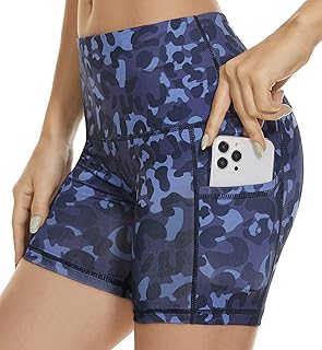 Sponsored Ad - Tandisk Women's High Waist Workout Biker Yoga Running Compression Exercise Shorts Side Pockets