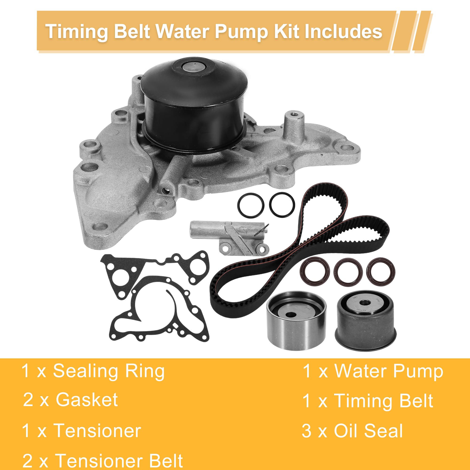 Kit Cinghia Di Distribuzione Con Pompa Dell'Acqua Per Mitsubishi Eclipse GT Coupe 2-Door 2006-2012 Kit Cinghia Di Distribuzione Con Pompa Dell'Acqua No.WP1481510/4485827