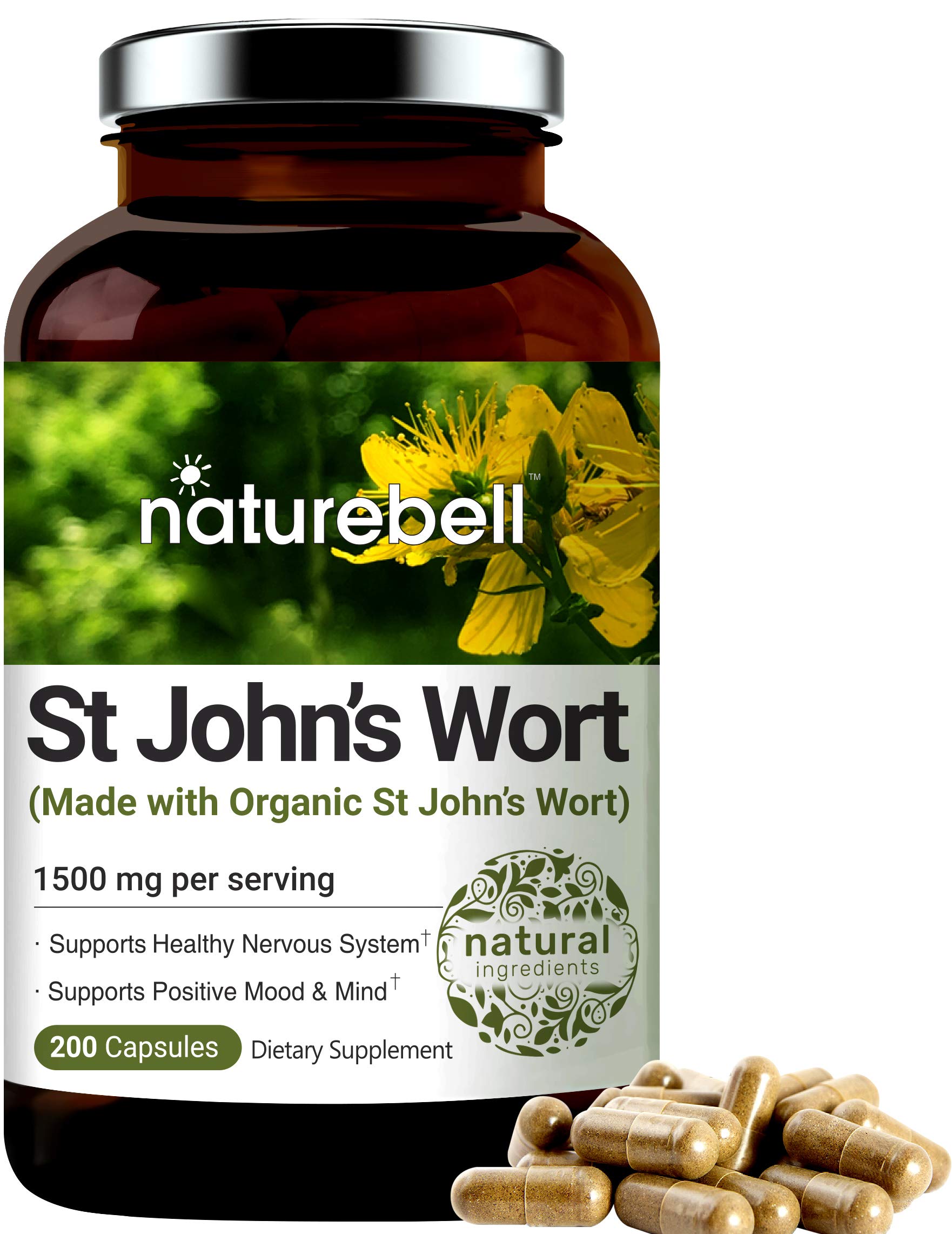 Nature's Bounty St. John's Wort Pills and Herbal Health Supplement