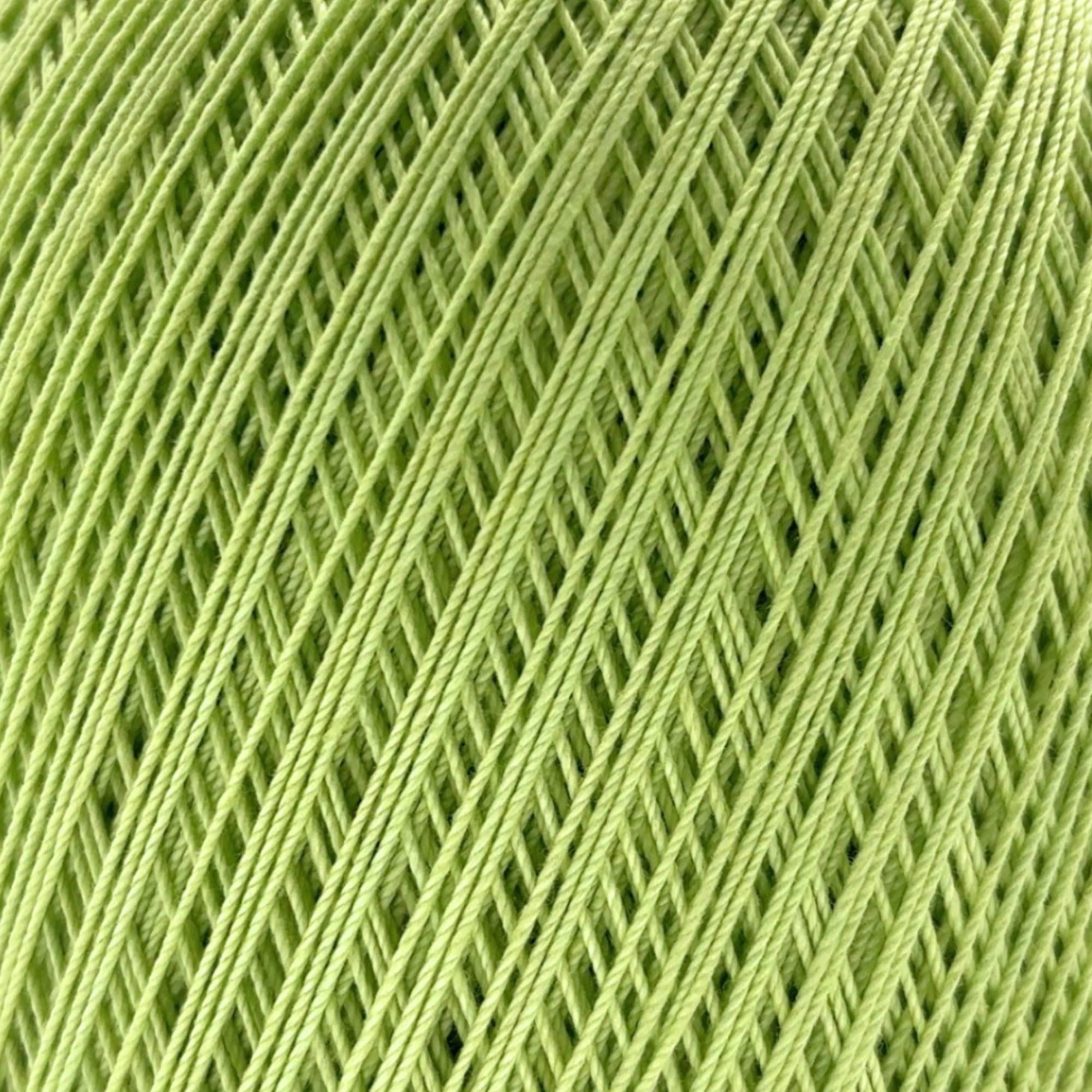 Sensy Crochet Thread Classic Size 10, 100% Mercerized Giza Cotton, 617 Yards, Gauge 0 Lace (Pistachio Green)