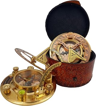 Royalmart Brass Compass Nautical Compass Engraving Antique Compass Gift for Graduation, Anniversary, Baptism, Boy Scout, or Christmas - Vintage Style Working Compass