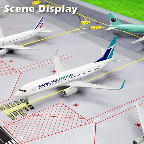 Miniatura 5 de Lose Fun Park 1/300 aviones fundidos a presión modelo American Westjet Boeing 737 modelo avión para colecciones y regalos (Westjet 737)