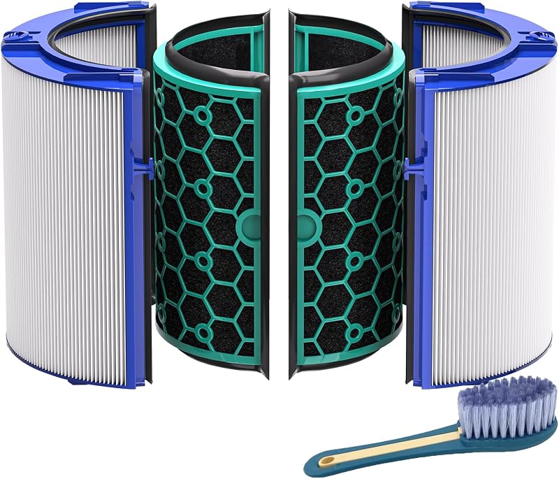 Leemone Filter Replacement Compatible with Dyson TP04 HP04 DP04 TP05 DP05 | Includes Glass Filter & Carbon Filter, For Routine Air Purifier Maintenance, Helps Reduce Cooking, Pet & Smoke Odors