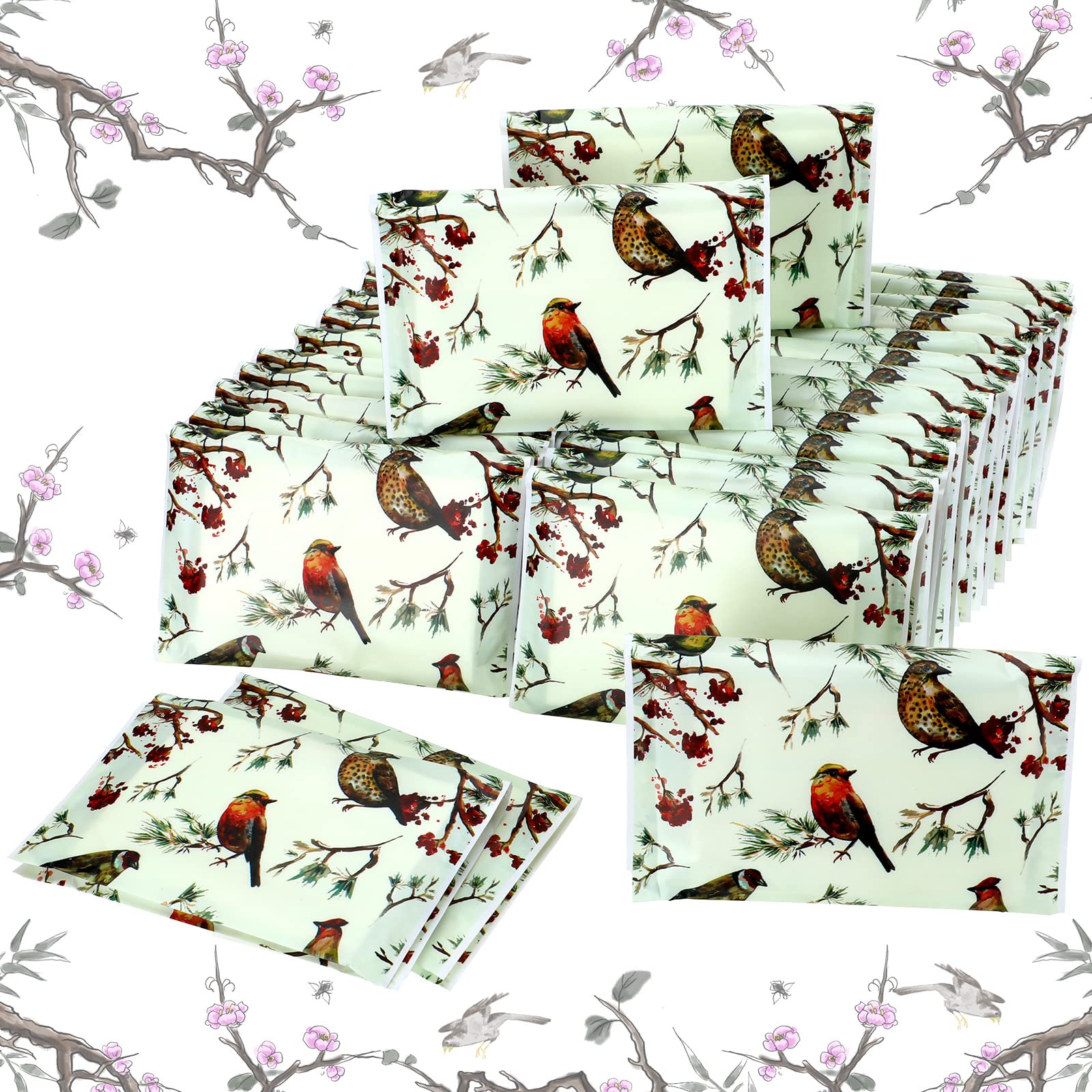 Geyee 50 Packs Tissue Travel Size Facial Paper Napkins Travel Packs Disposable Pocket Tissues for Wedding Guest Traveling School Purse Home Supplies,