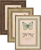 XUANLUO 3 Pack 4x6 Farmhouse Rustic Picture Frames - Distressed Plastic with HD Cover, Wall Mount or Tabletop Display