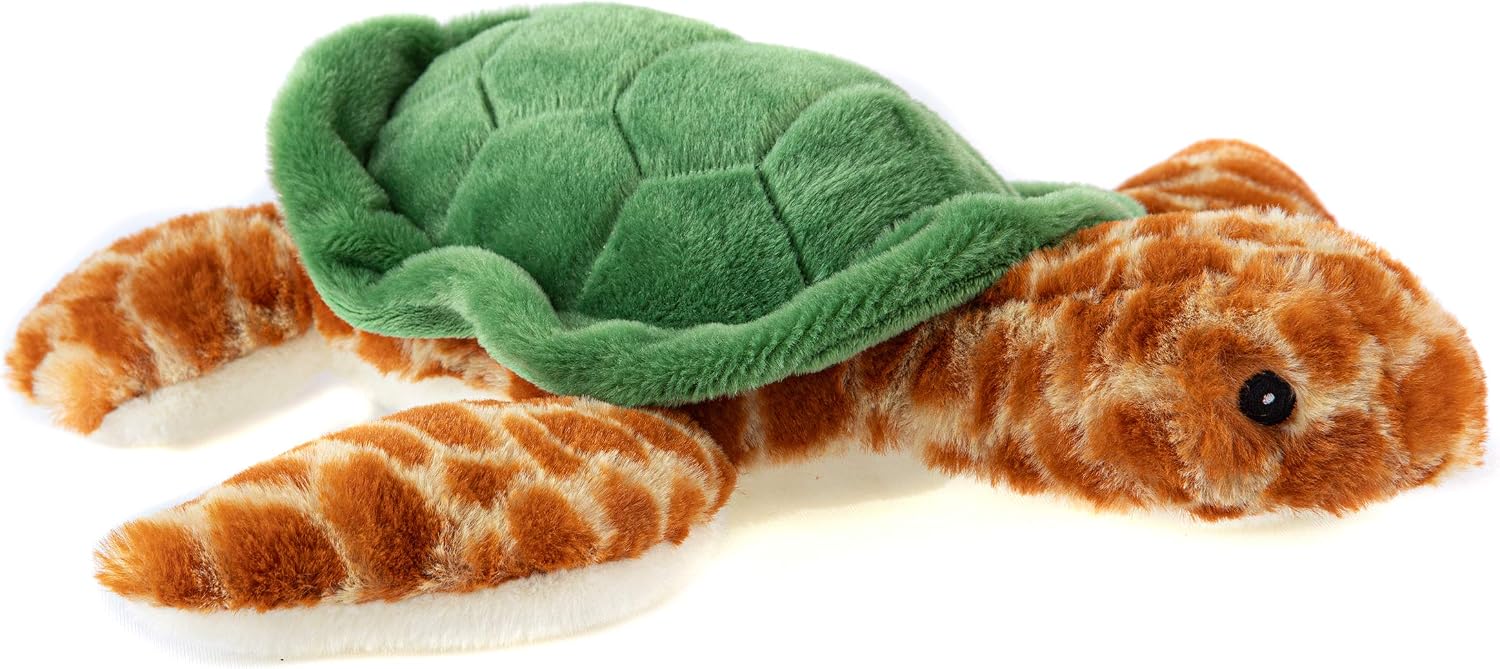 Wild Republic EcoKins Mini Sea Turtle Stuffed Animal 8 inch, Eco Friendly Gifts for Kids, Plush Toy, Handcrafted Using 7 Recycled Plastic Water Bottles (24804)