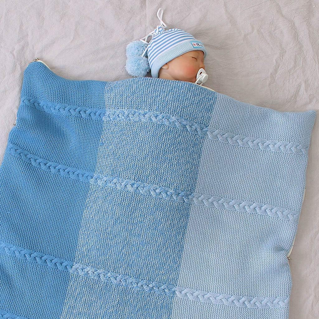 OverDose Boutique Wrap Bag Baby Hooded Swaddle Winter Sleeping Cartoon Warm Knitt Stroller Baby Care Baby Blanket Pack (Blue, One Size) 7 81aF9R9ow3L. AC SL1024
