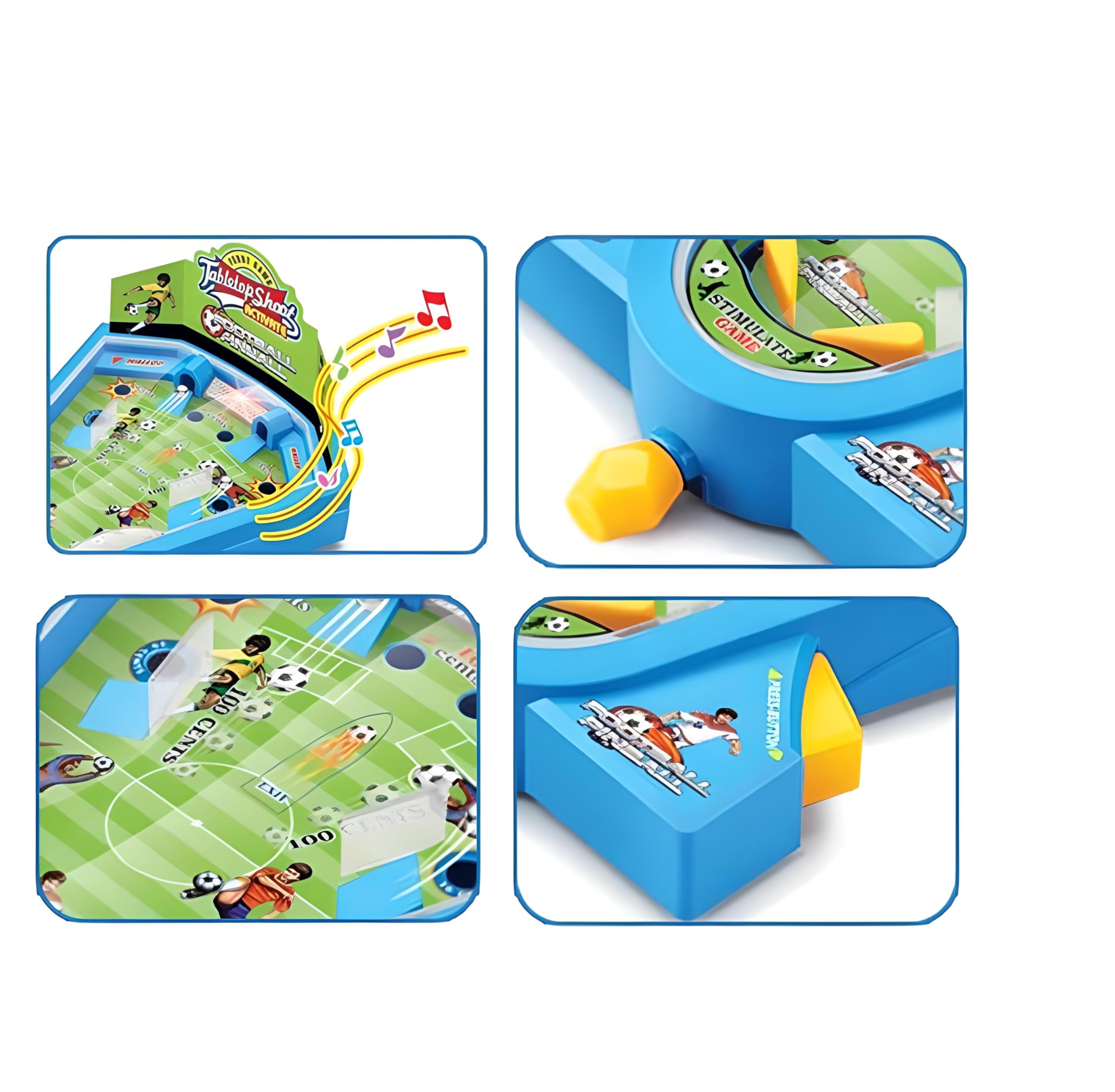 Generico Gioco Calcio Flipper Calcio Soccer da Tavolo Calcetto Gioco Flipper Sport 2 in 1 Football Flipper da Tavolo Gioco Soccer con Luci e Suoni Mini Football da Tavolo Football