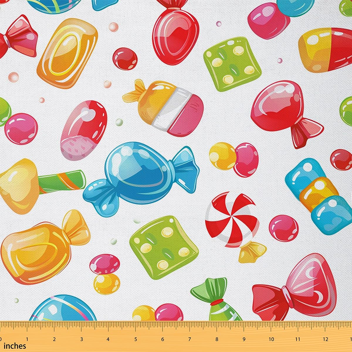 Amazon.com: Colorful Candies Fabric by The Yard,Cartoon Sweet