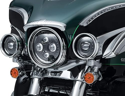 Miniatura 4 de Kuryakyn 2474 Accesorio de iluminación de motocicleta 4-12" Orbit LED Passing Lamps para Harley-Davidson y motocicletas indias, negro, 1 par