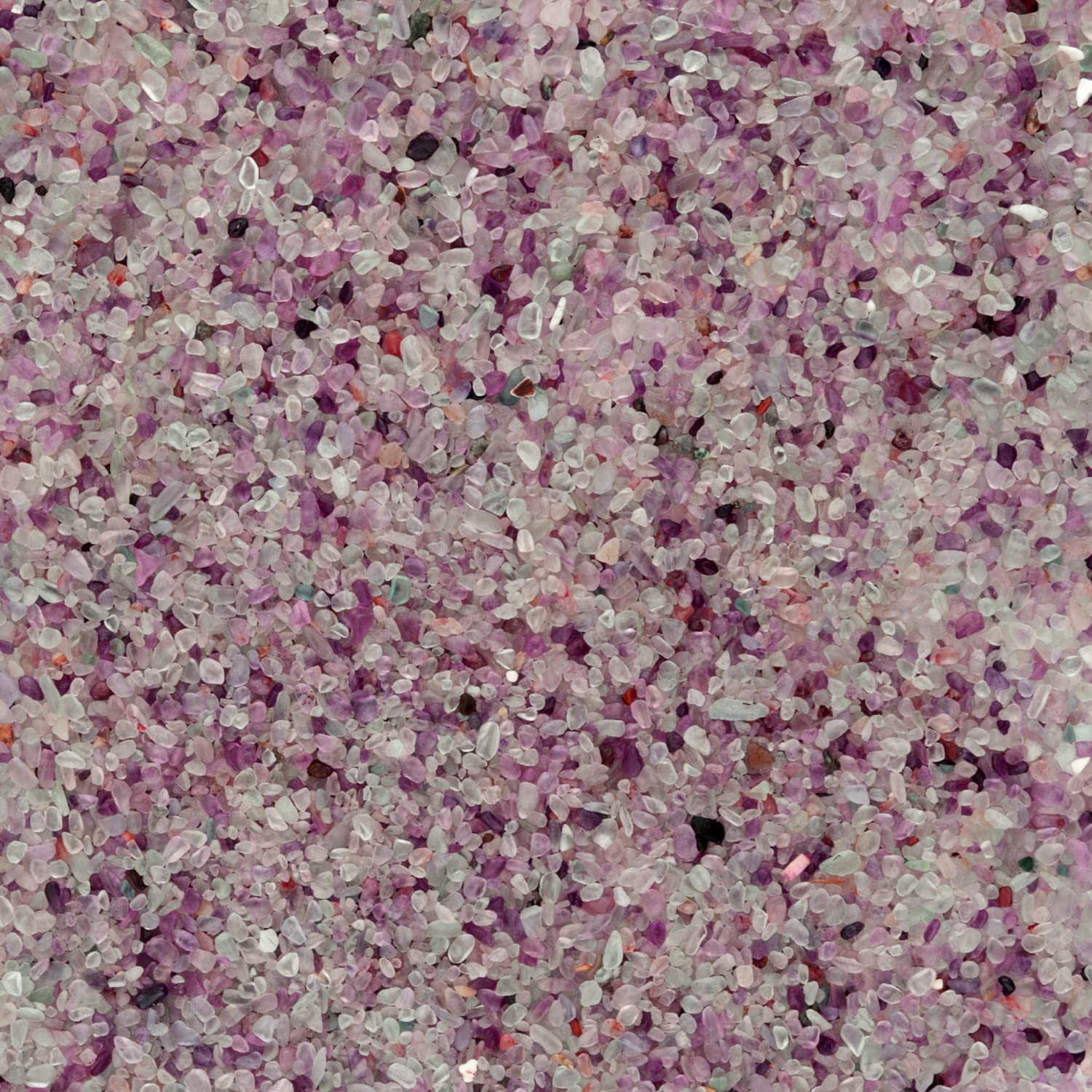 Lainrrew Grava para acuario, rocas decorativas de 2.2 libras, piedras de cristal decorativas de fluorita, piedras de rosa, cristales de grava de cuarzo, grava de acuario, grava de cristal de mar (3-5